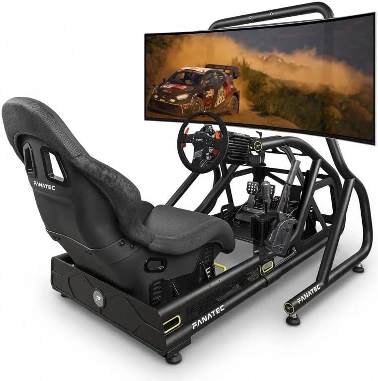 Pro WRC Rally Racing Simulator (PS5 & PC) - Fanatec DD Pro 8Nm + WRC Wheel + ClubSport Pedals V3 + Shifter SQ V1.5 + Handbrake V2 + GT Cockpit & Seat + 49" OLED 240Hz Monitor