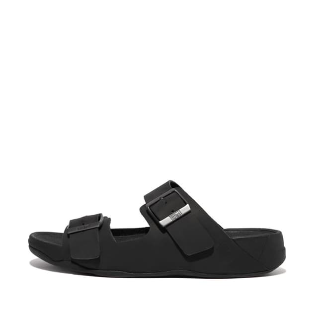 Gogh Moc Buckle Leather Slides 