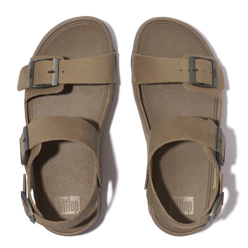 Thumbnail 4 for Gogh Moc Buckle Leather Back-Strap Sandals 