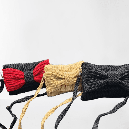 3 piece Neutral Color Crotchet Parse Set