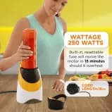 Thumbnail 4 for Portable kitchen blender for making smoothies, shakes and chopping fruits and vegetable