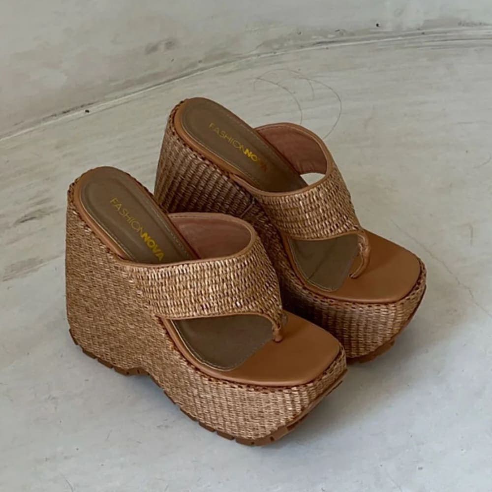 Platform Wedges - Tan 5