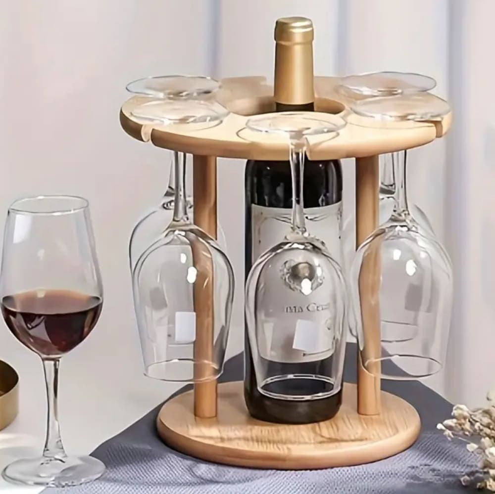 European-Style Solid Wood Wine glass rack 