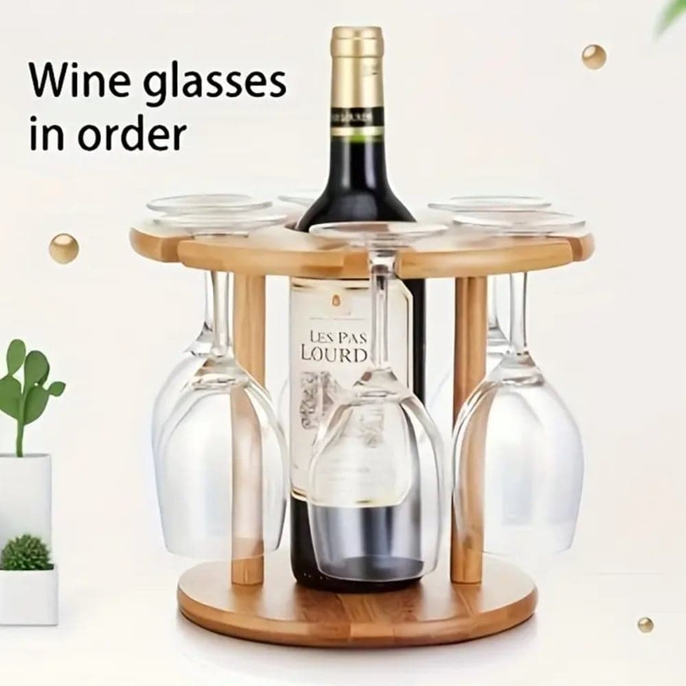 European-Style Solid Wood Wine glass rack  5