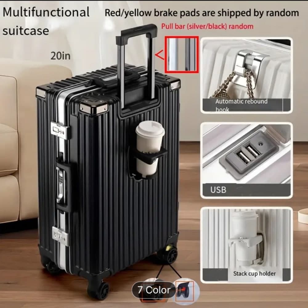 20-Inch Durable Aluminum Frame Travel Trolley Case 