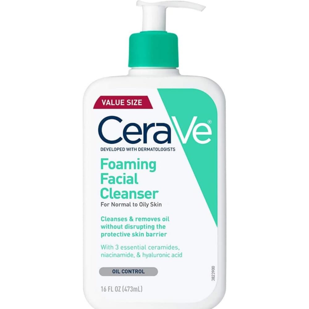 CeraVe Foaming Facial Cleanser | Makeup remover and Daily face wash for oily Skin 473 ml