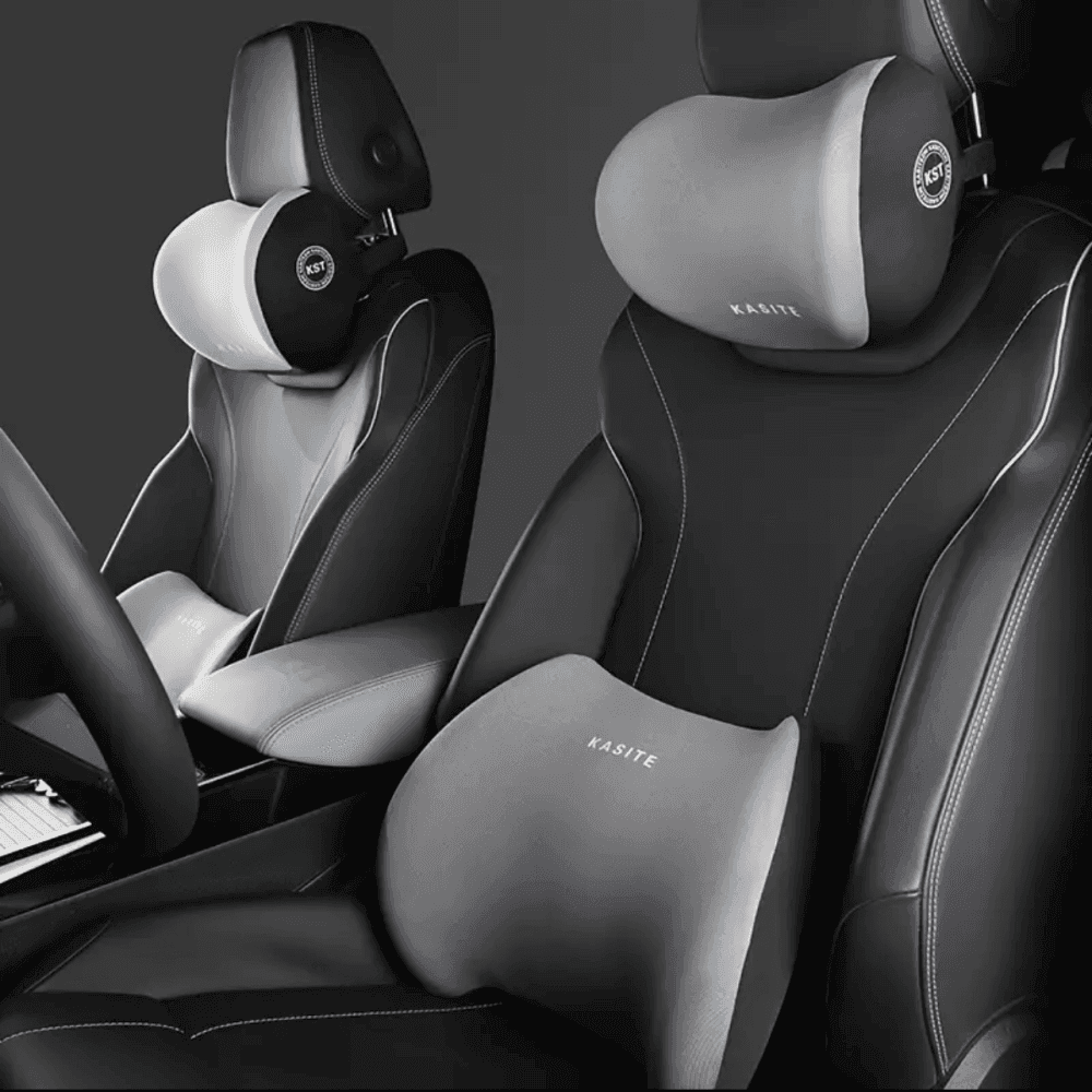 Premium Car Interior Set With Neck Pillow And Lumber Support 