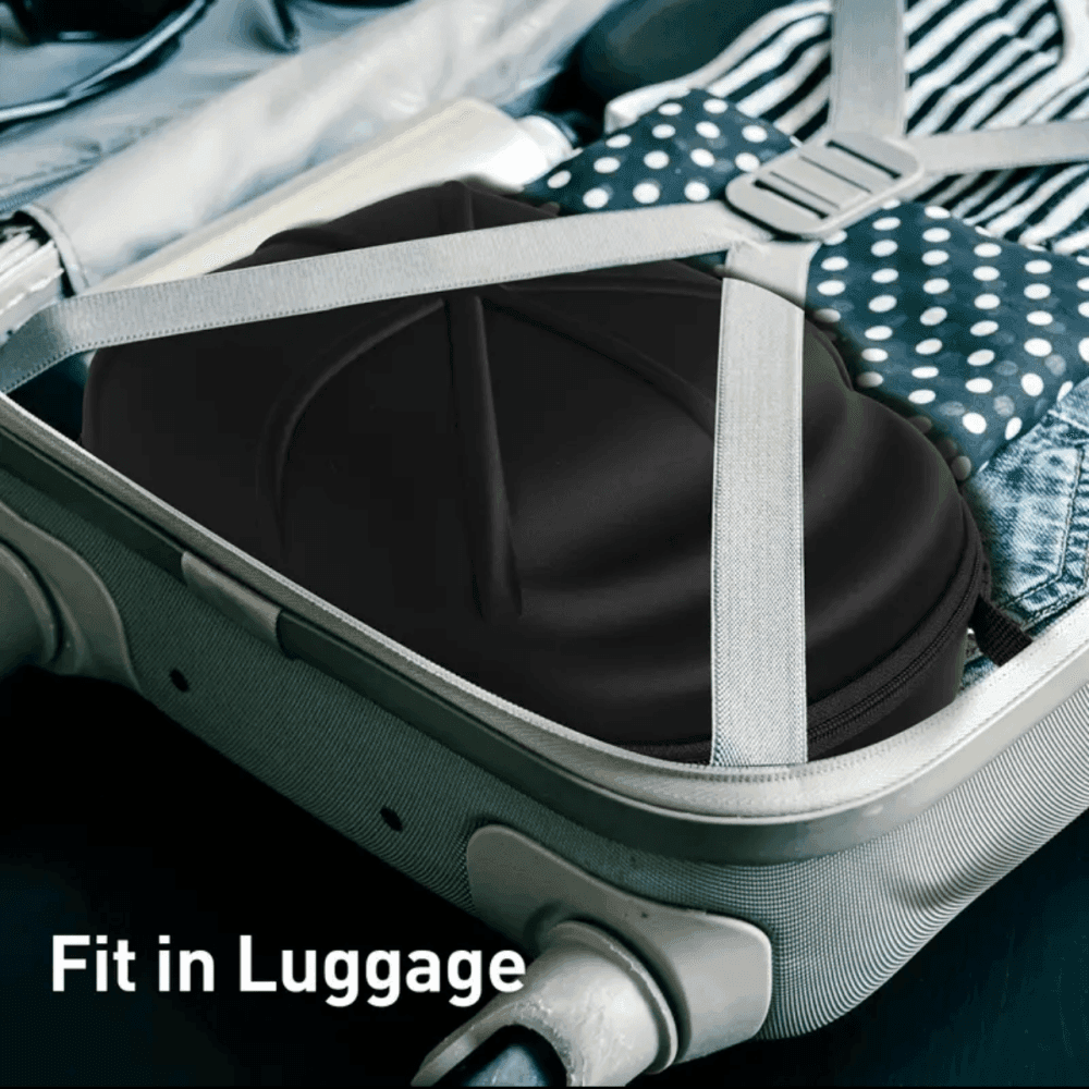 1pc Sleek Black Hat Travel Case  4