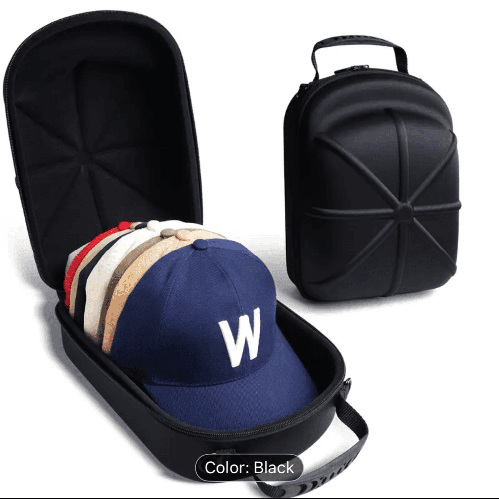 1pc Sleek Black Hat Travel Case  5