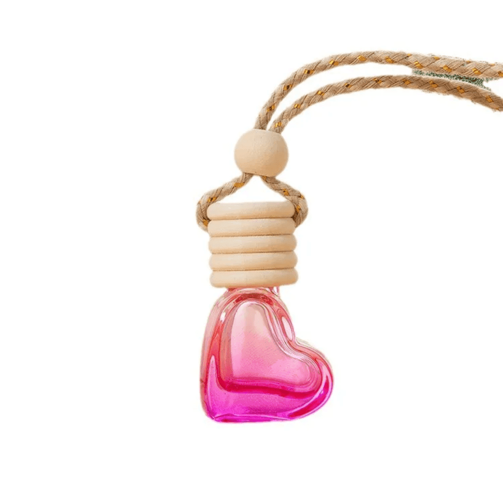 Heart Shaped Car Perfume Bottle Car Pendant  3