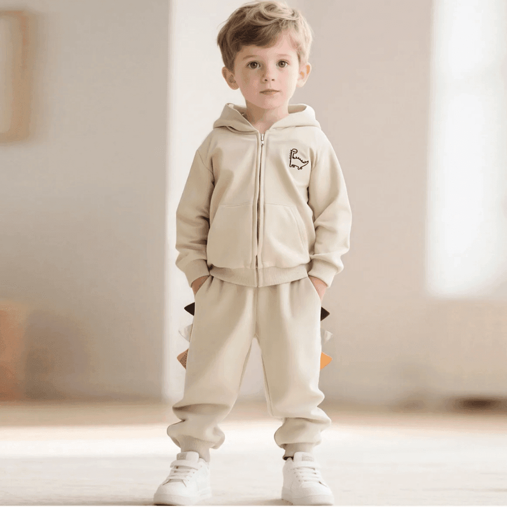 Cotton Hoodie And Sweatpants Two Piece Set