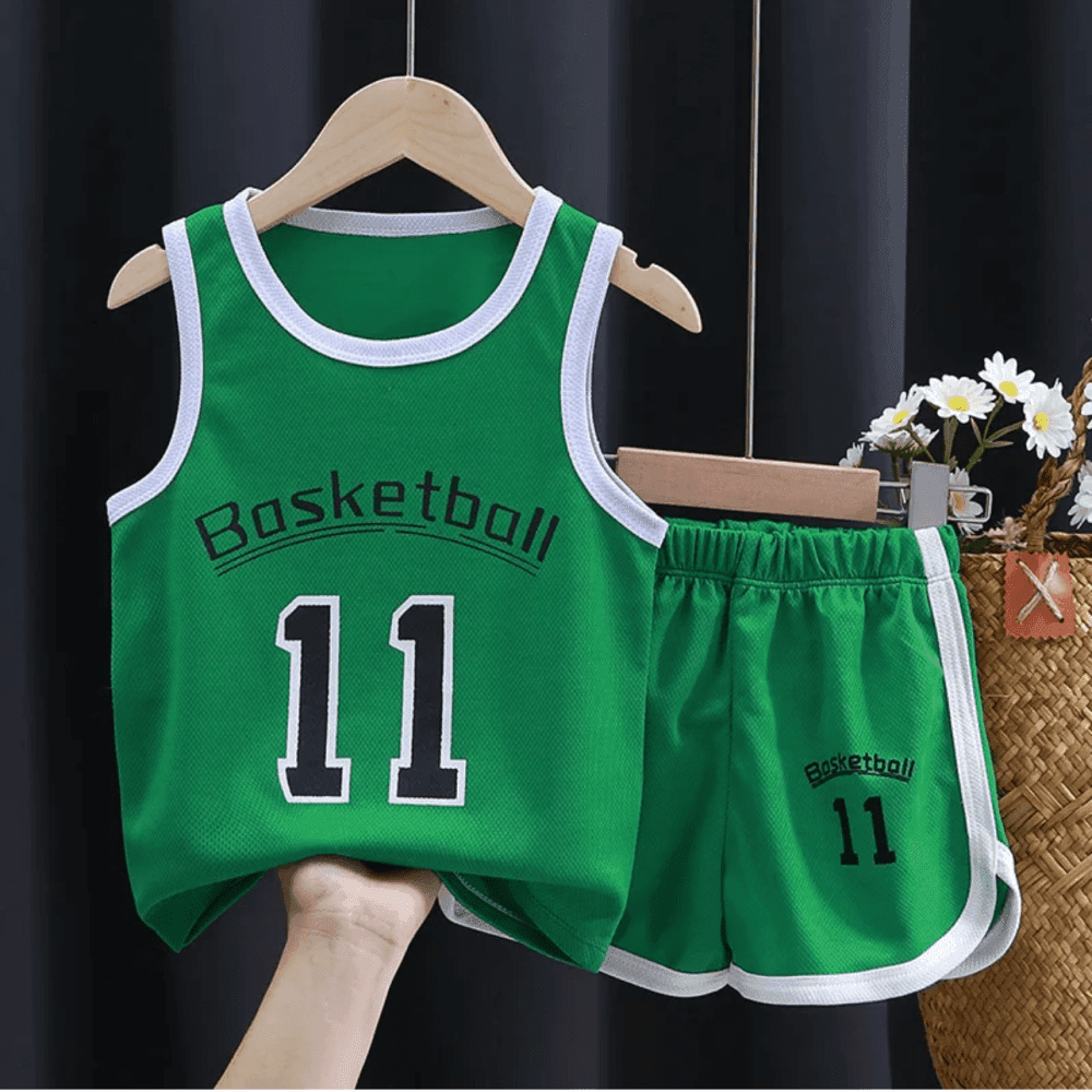 Sports Alphabet Print Sleeveless Tank Top Shorts Set 4