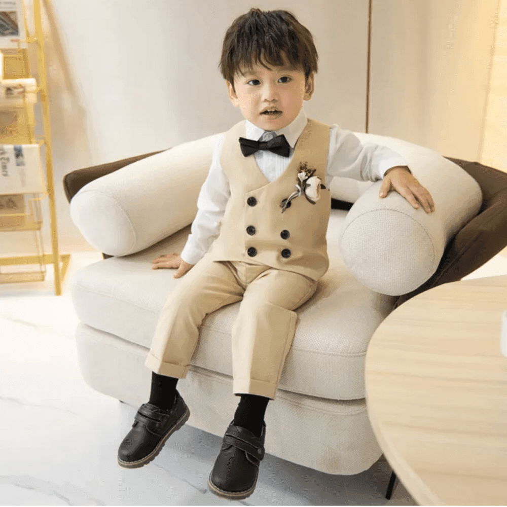 Long Sleeve Blouse Tank Top Slim Fit Pants Five Piece Set 2