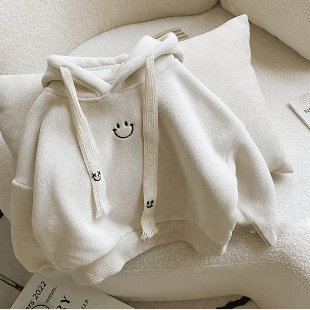 Thumbnail 2 for Smile Face Thickened Long Sleeve Hoodies 
