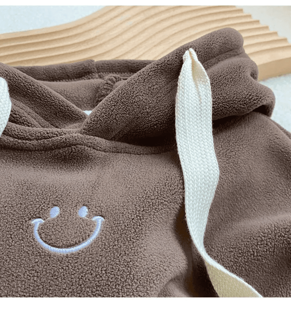 Thumbnail 4 for Smile Face Thickened Long Sleeve Hoodies 