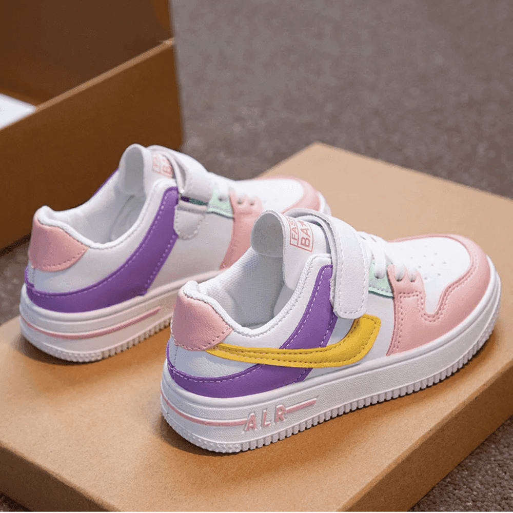 Colorblock sneakers Leather Flat Sneakers 