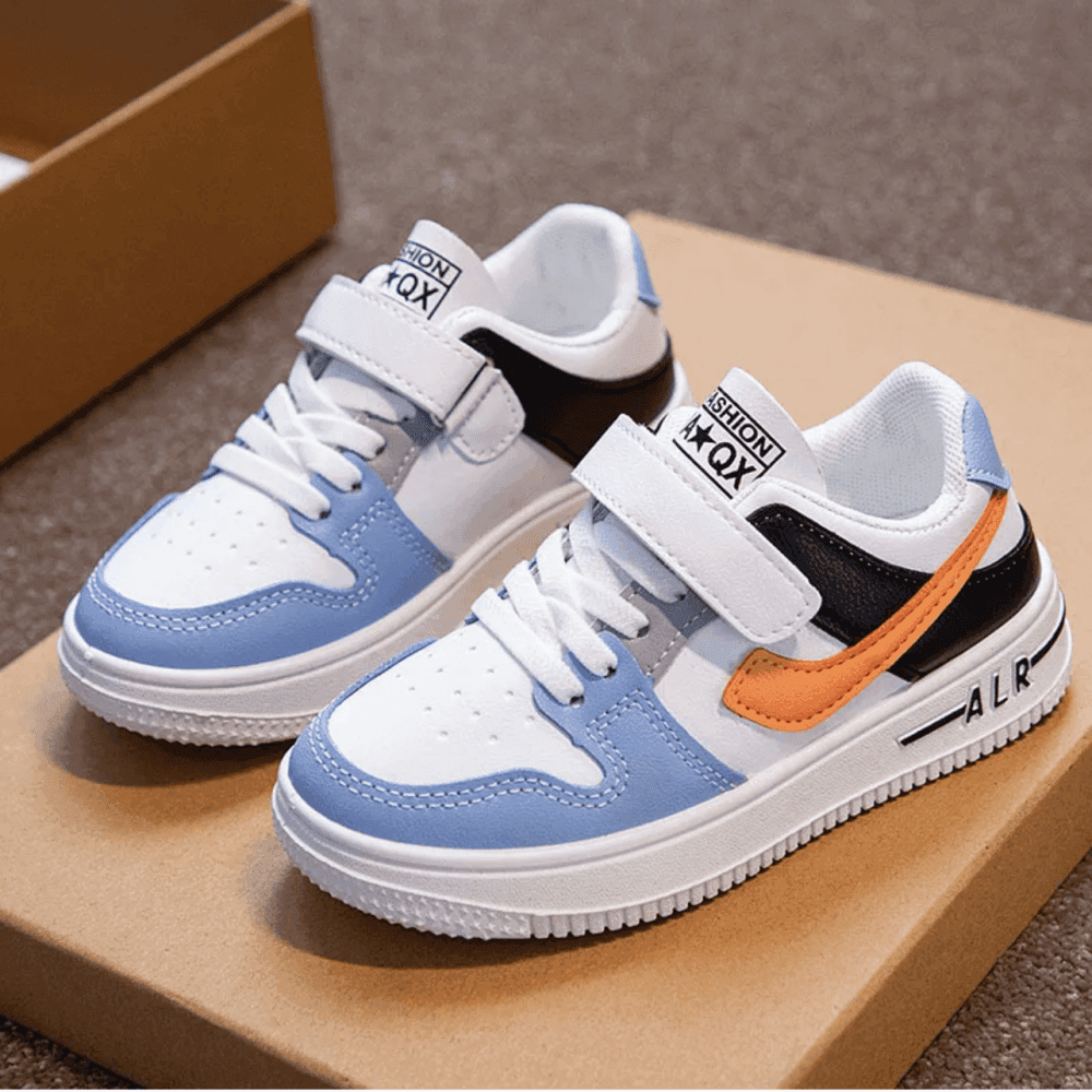 Colorblock sneakers Leather Flat Sneakers  3