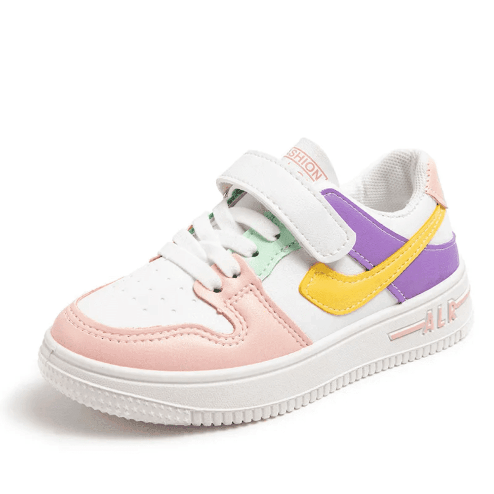 Colorblock sneakers Leather Flat Sneakers  5