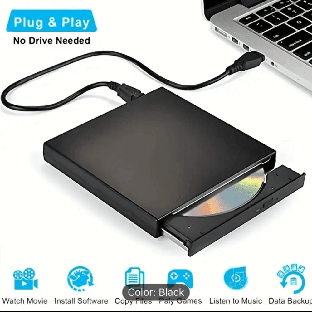 Thumbnail 5 for SMALLCAR USB 2.0 Slim Portable External CD/DVD Drive 