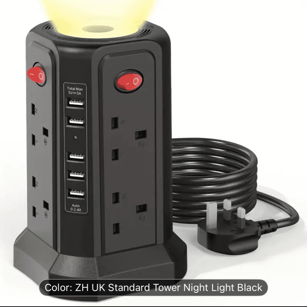 Thumbnail 1 for Extension Cord With USB Plug And Night Light 