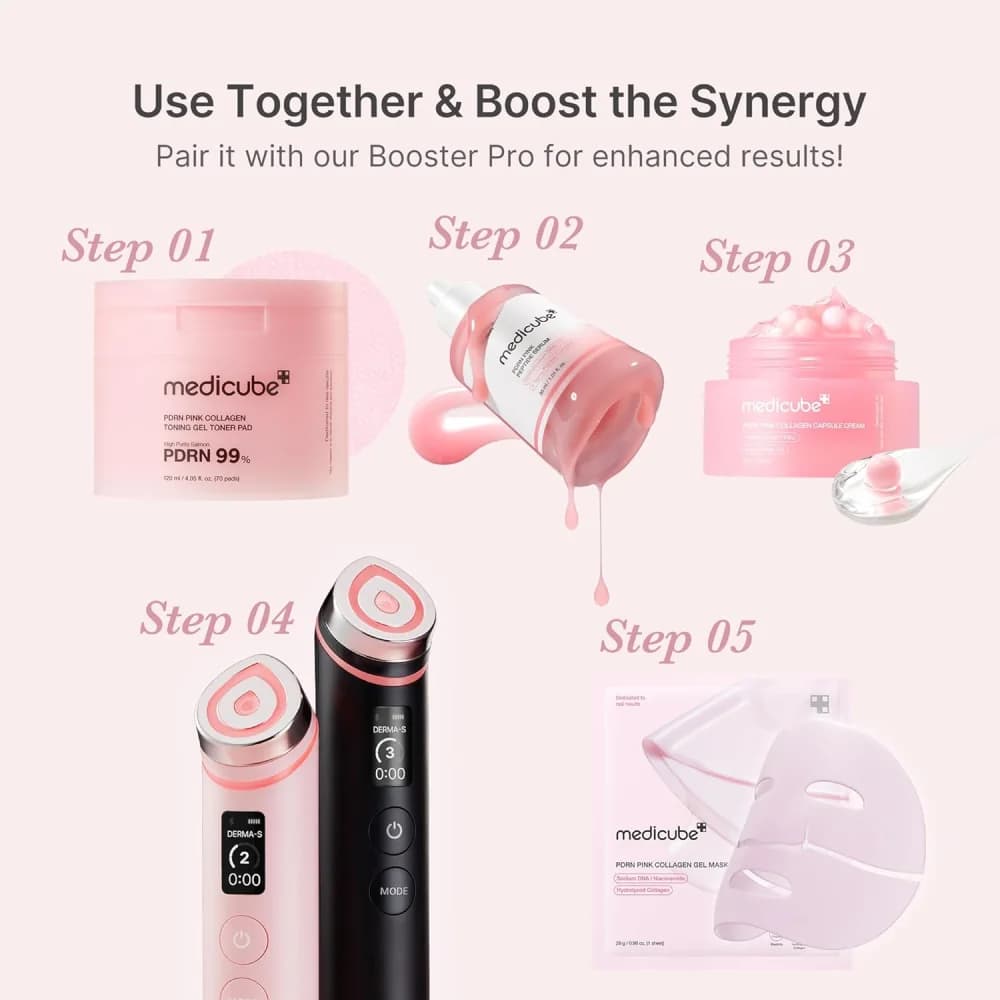 medicube PDRN Pink Peptide Serum Sodium DNA 1%, Pink glow serum, Peptide, Niacinamide, Hydrating & Moisturizing & Plumping, Uneven Skin Tone, Korean Skincare 30ML (1.01 fl.oz., Salmon DNA PDRN) view 7