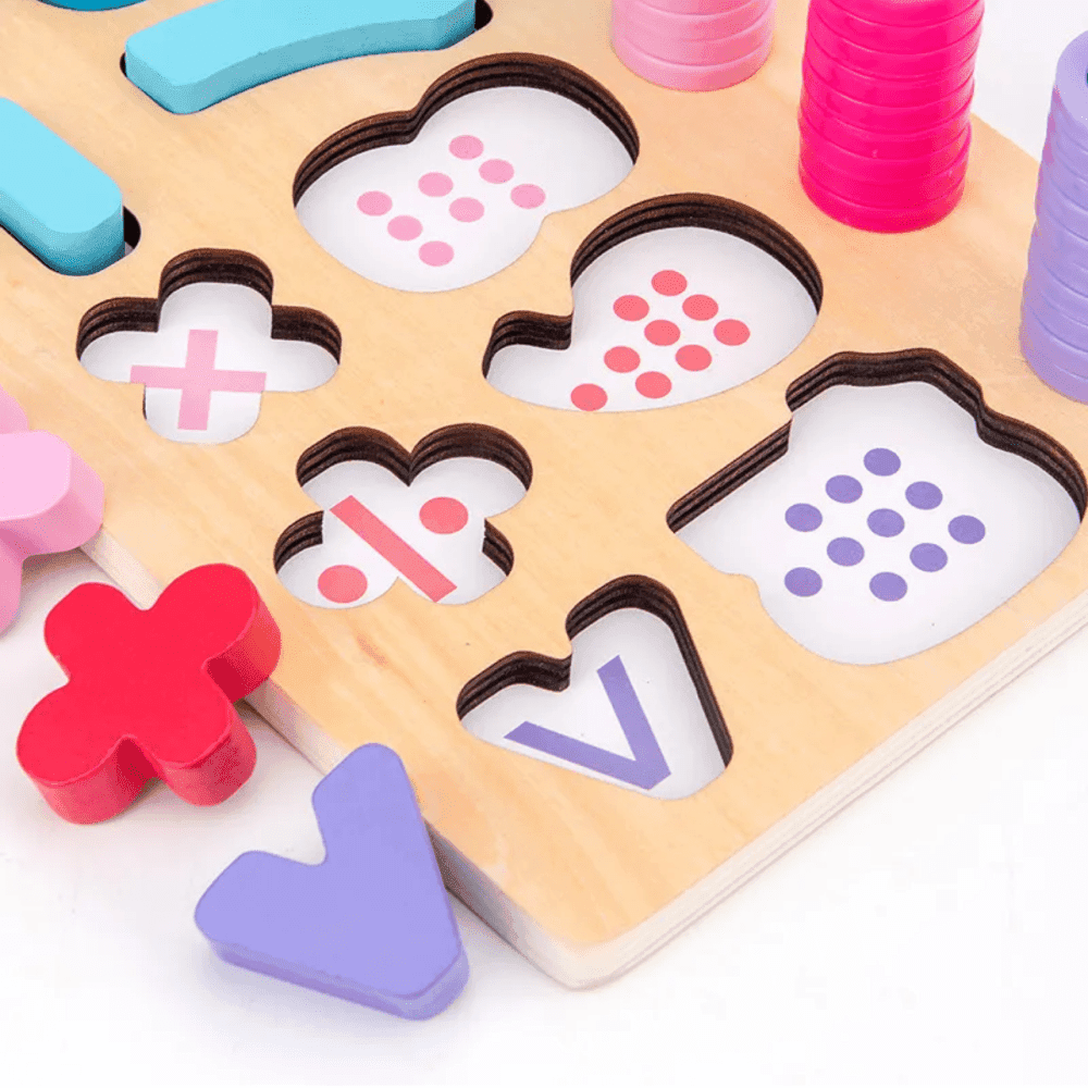 Children’s Digital Shape Matching Puzzle Building Blocks Wooden Toys view 4